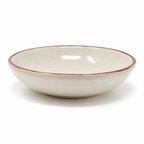 Shallow Ceramic Serving Bowl with Rounded Edges – 7.5 Inch