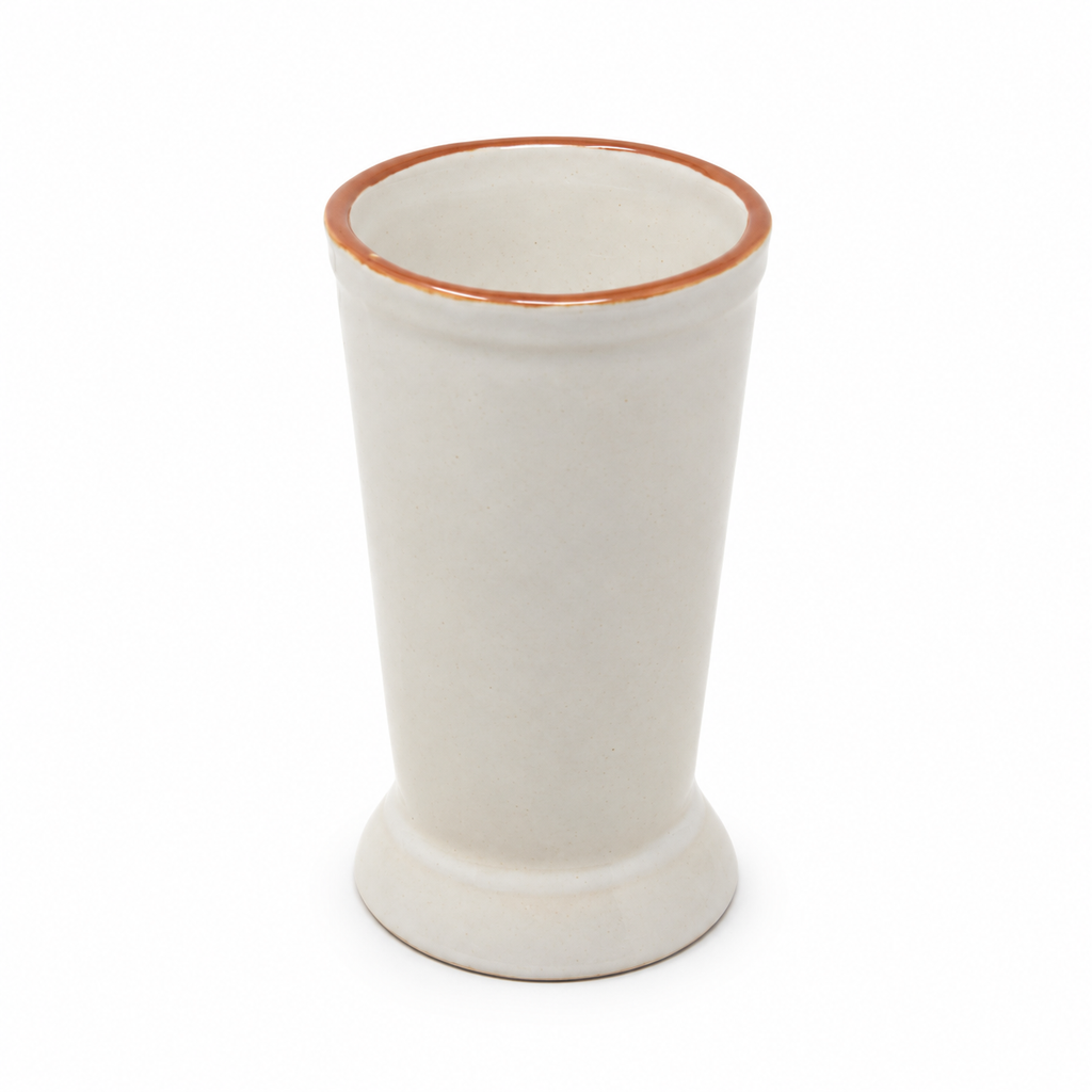 Ceramic Drinking Glass Tumbler with Flared Base – 6 Inch