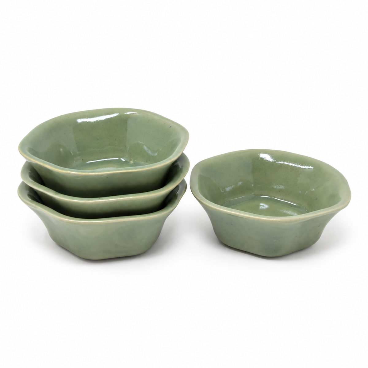 Ceramic Snack & Dip Bowls – Set of 4 | 200 ml Each