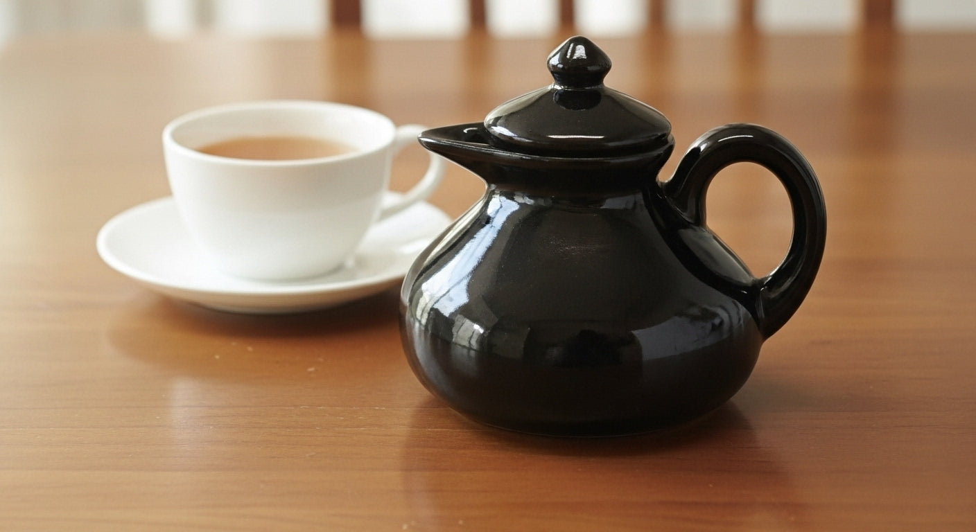 Round Ceramic Oil Pourer MIlk Jug 350ml