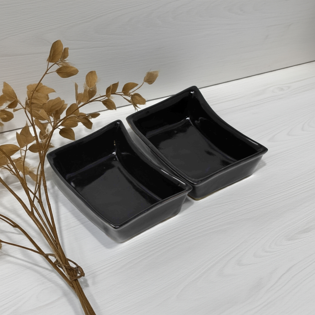Curved Serving Trays Dishes 2 Pack