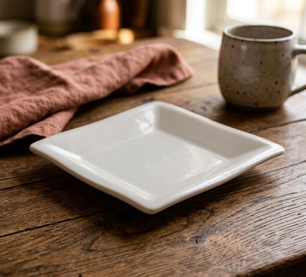 Ceramic Square Serving Tray (6.5x1")