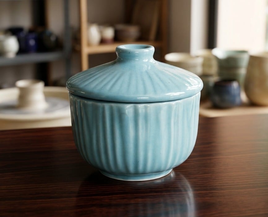 Styration Ceramic Bowl with Lid (500ml)