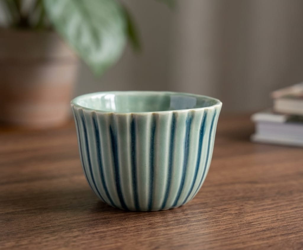 Striped Ceramic Bowl 450 ml