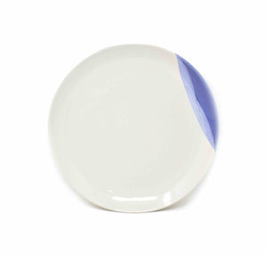 white andblue 10 inch plate