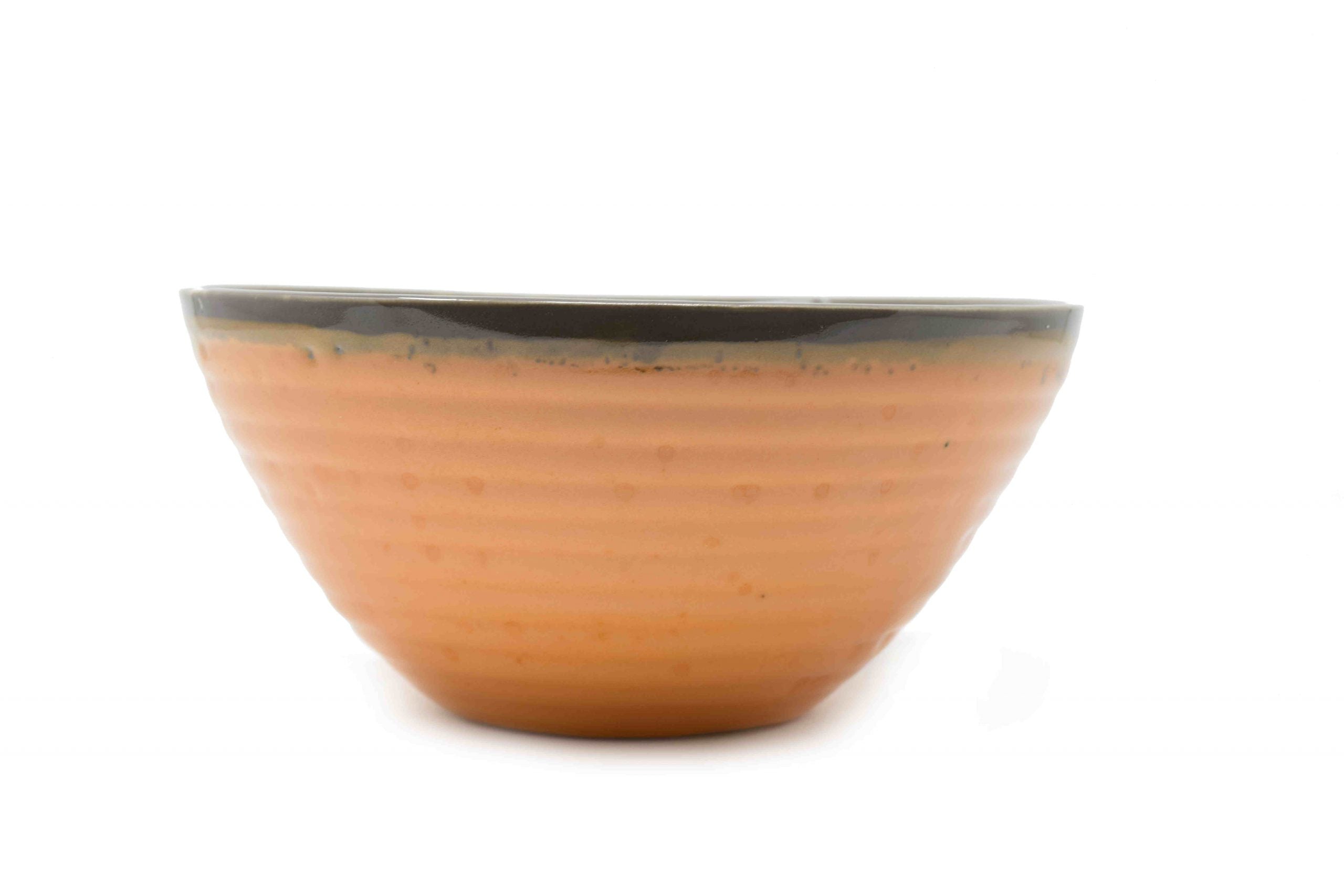 orange and grey salad bowl