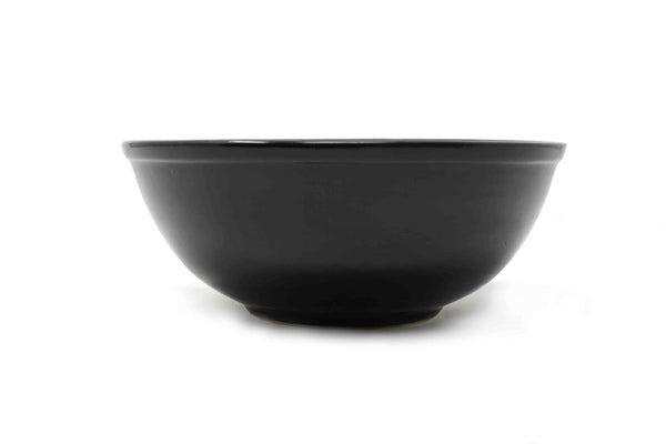 black plain large bowl mixing serving