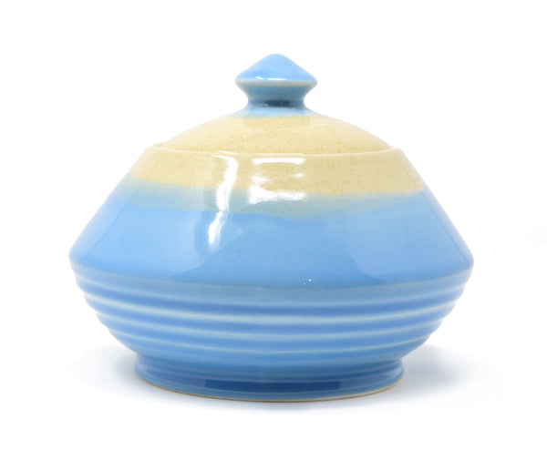 Ribbed Ceramic Jar Or Pot with Lid (1.3 Litre) or Classic Indian Handi