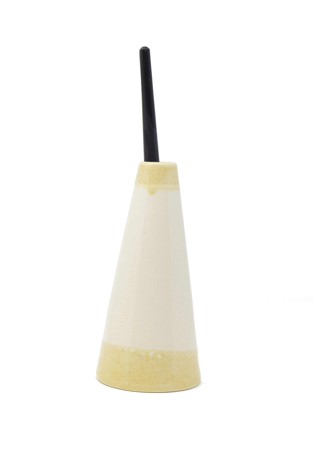 Contemporary Geometric Conical Ceramic Decorative Vase 6.5 inches