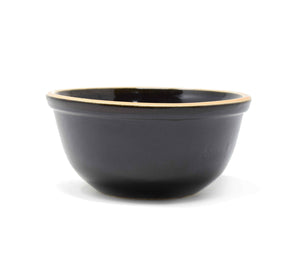 black orange cereal bowl