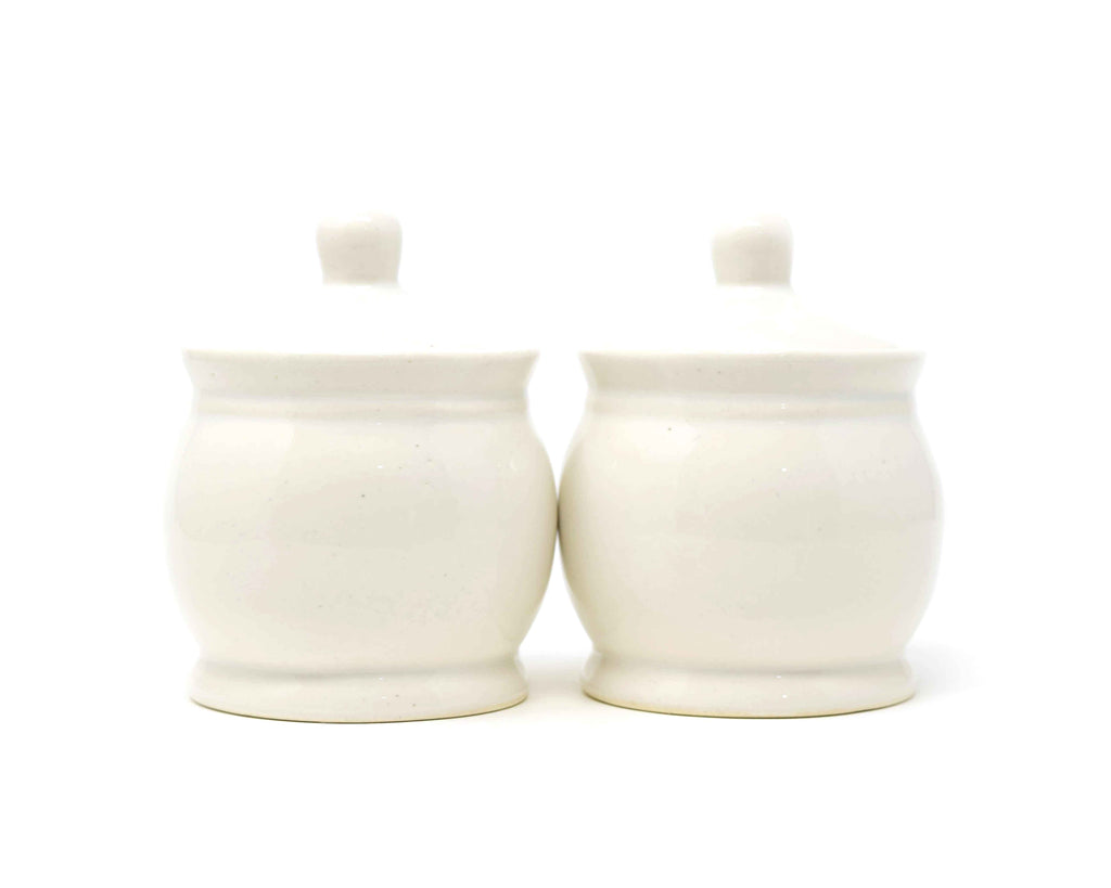 White Sugar Pot Pickle Jar Set