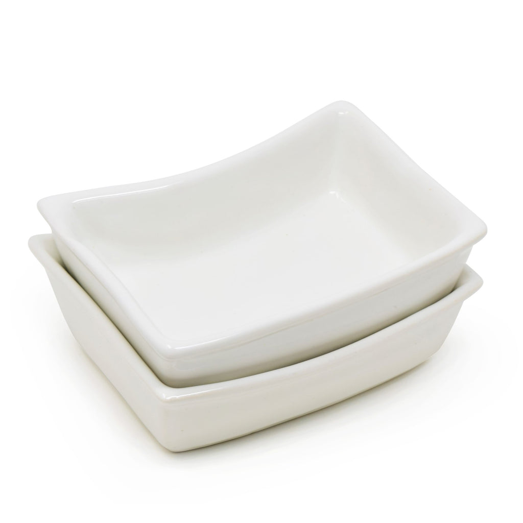 Curved Serving Trays Dishes 2 Pack