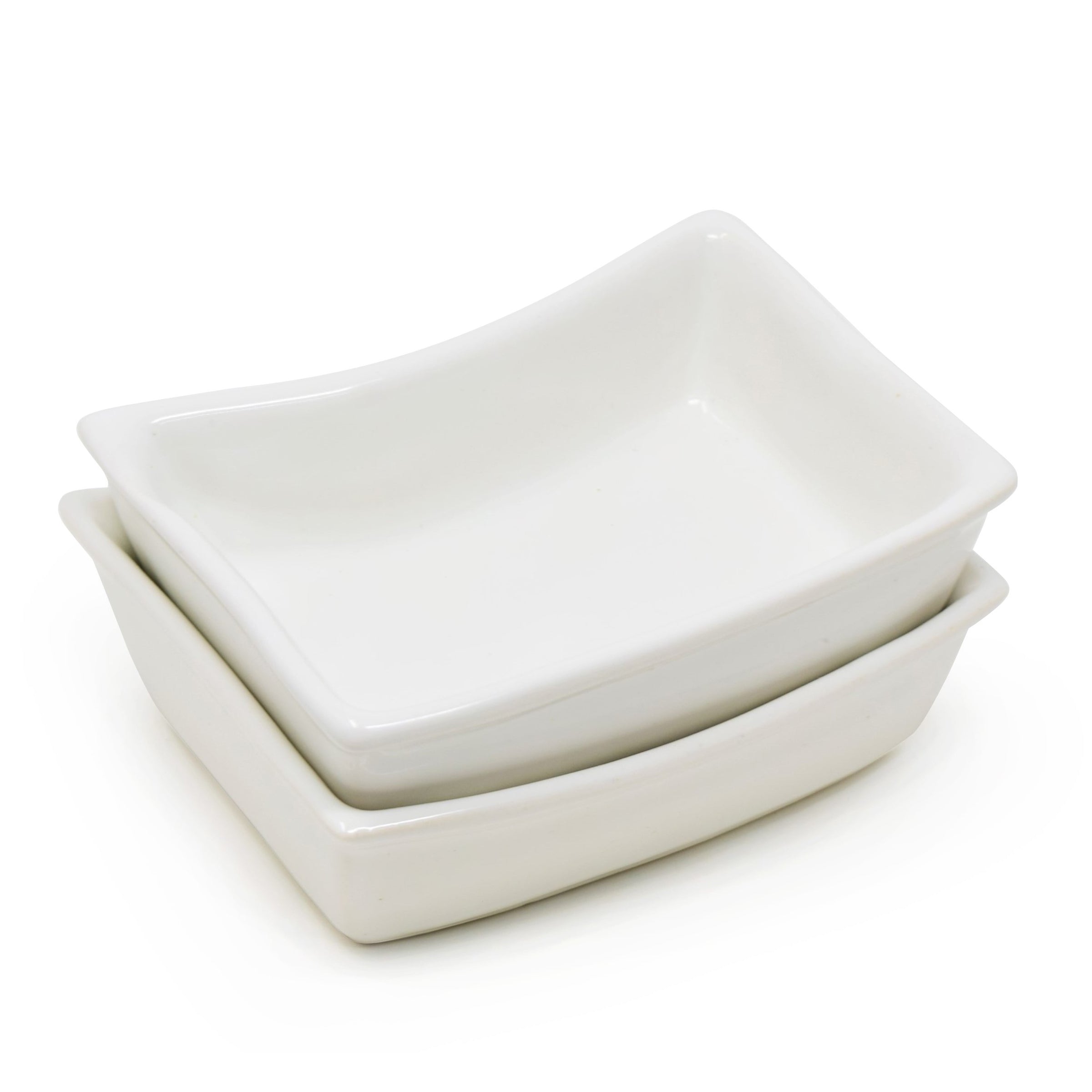 Curved Serving Snacks Trays Dishes 2 Pack