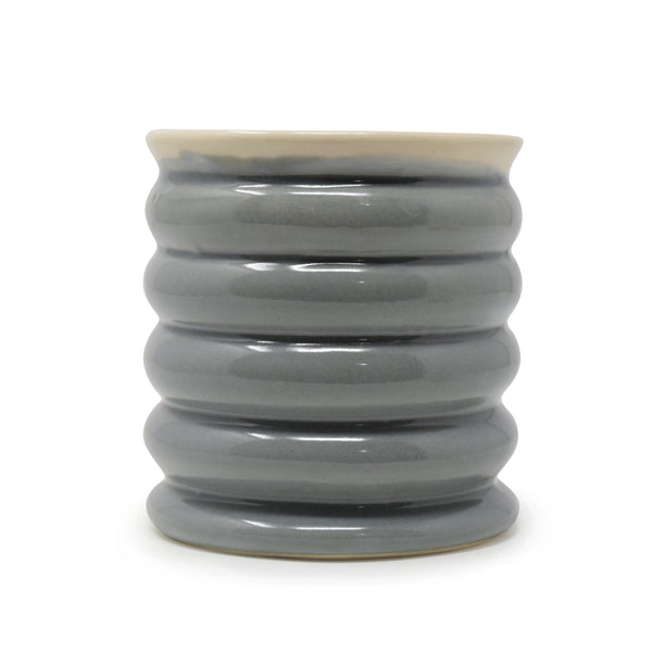 625ml Ribbed Ceramic Jar with Lid