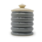 625ml Ribbed Ceramic Jar with Lid
