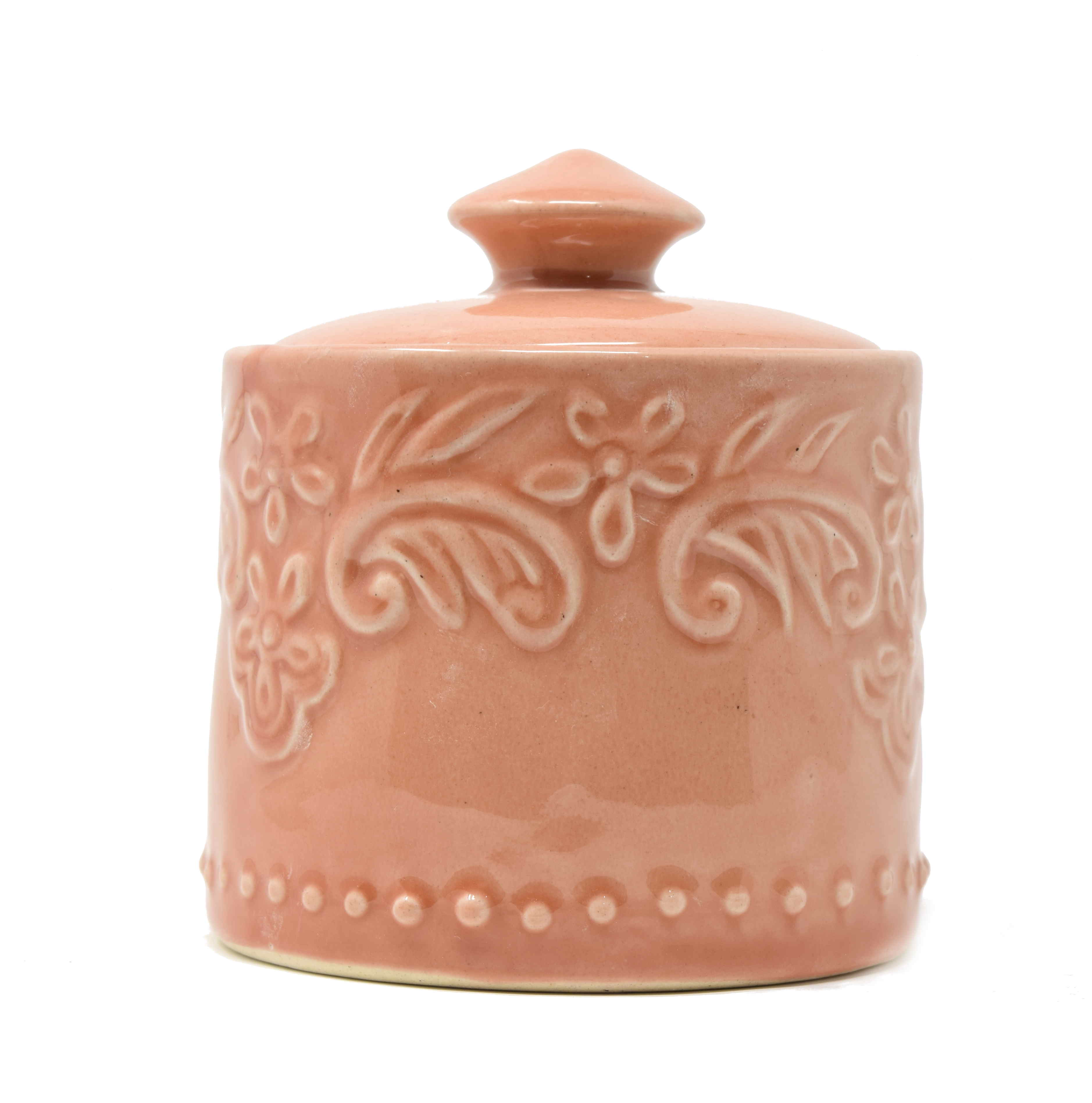 peach colour jar