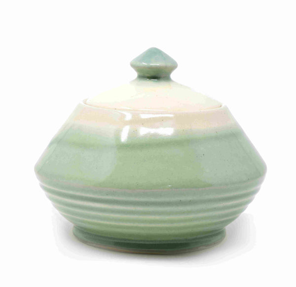 Ribbed Ceramic Jar Or Pot with Lid (1.3 Litre) or Classic Indian Handi