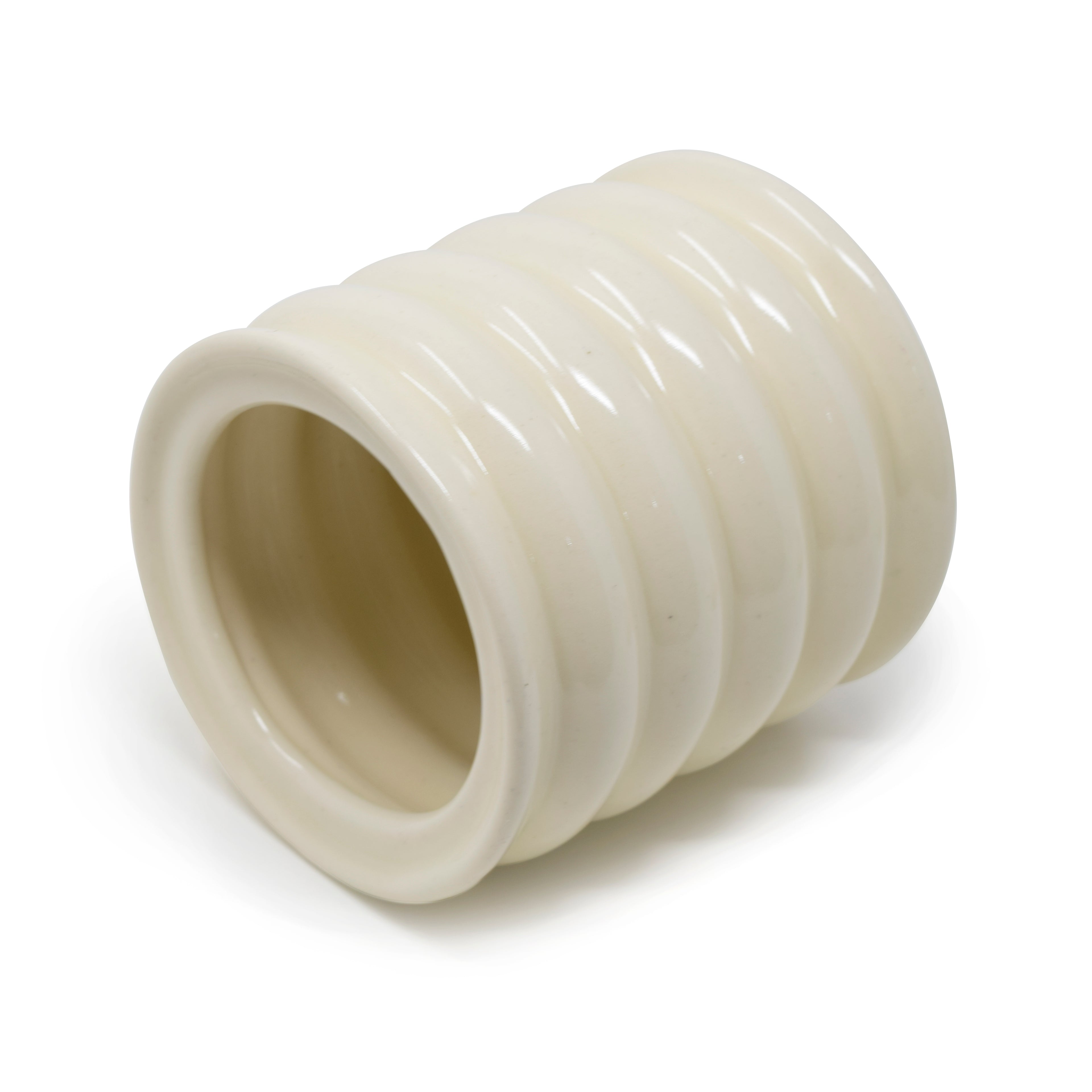 625ml Ribbed Ceramic Jar with Lid