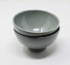 Handcrafted Footed Ceramic Soup & Snack Bowls (Set of 2) | Japanese Style Stoneware Katori