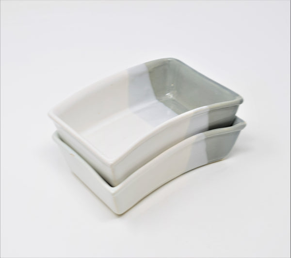 Curved Serving Snacks Trays Dishes 2 Pack