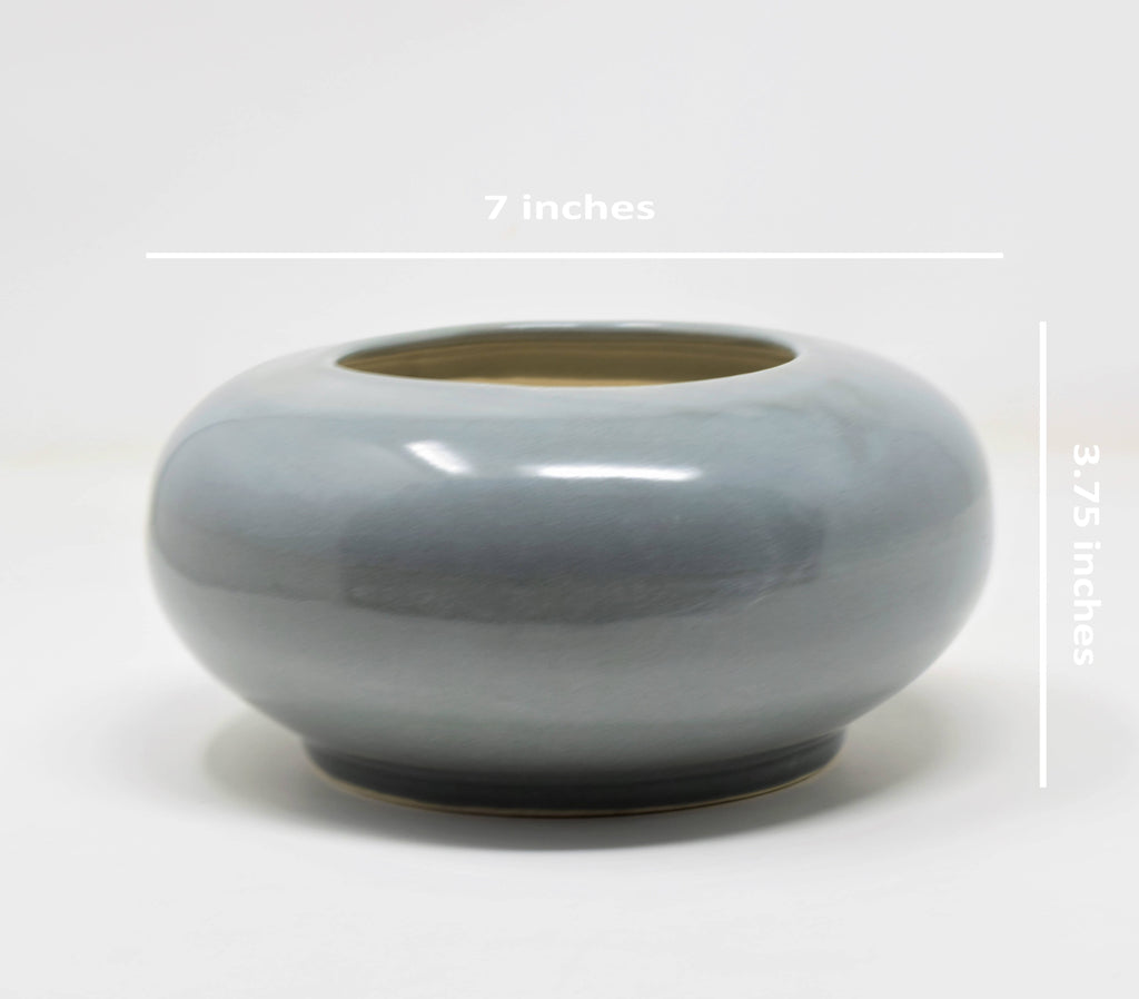 grey planter pot plant