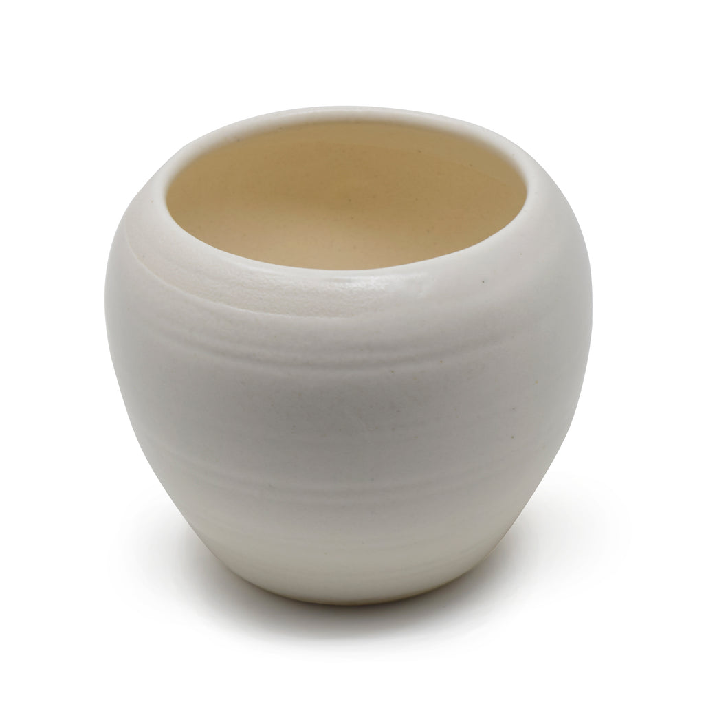 Ribbed Globe Ceramic Planter Pot (4 x 5 Inch)