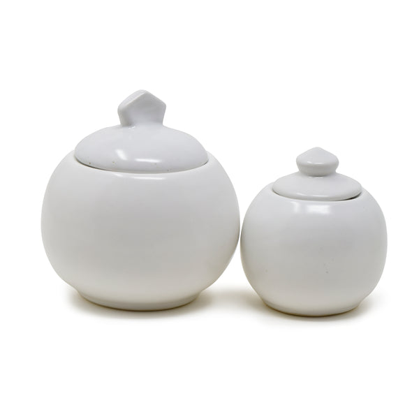 Set of Round Ceramic Pot or Jar