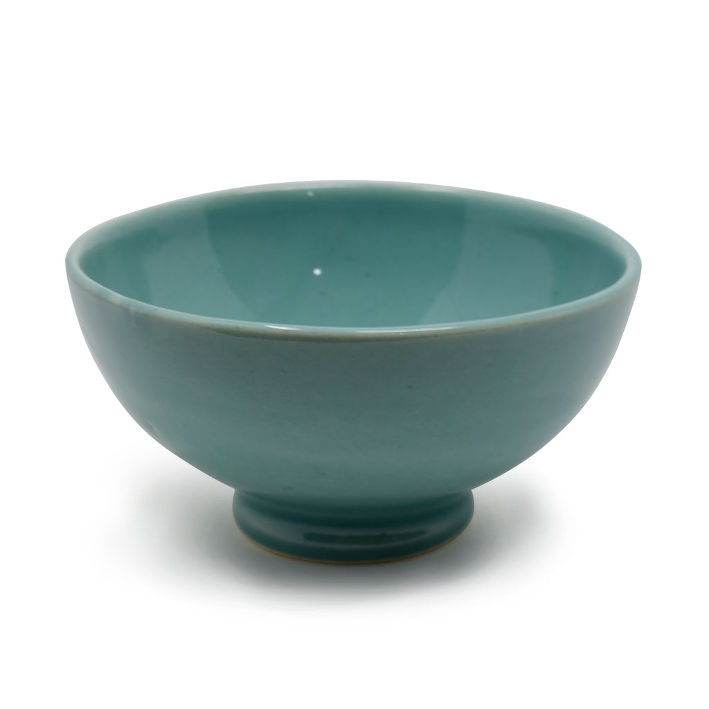 Handcrafted Footed Ceramic Soup & Snack Bowls (Set of 2) | Japanese Style Stoneware Katori