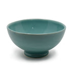 Handcrafted Footed Ceramic Soup & Snack Bowls (Set of 2) | Japanese Style Stoneware Katori