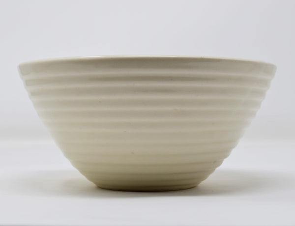 white stoneware ceramic mixing bowl