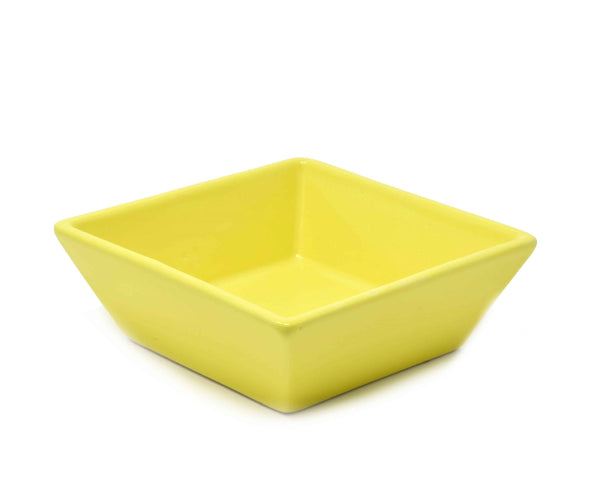 yellow square bowl