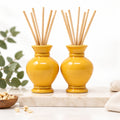 Mini Ceramic Reed Diffuser & Aroma Incense Holder Vases (Set of 2)